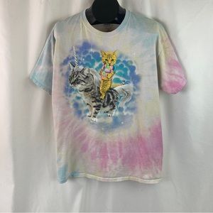 Kitty Holding Cupcake Riding Unicorn Unmistakably Singing 99 Red Balloons in B..